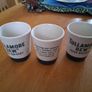 3 ceramic Tullamore Dew whiskey shot glasses Image 2