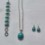 3 Piece Boho Green Jewellery Set Earthy Tones Free Postage Image 2