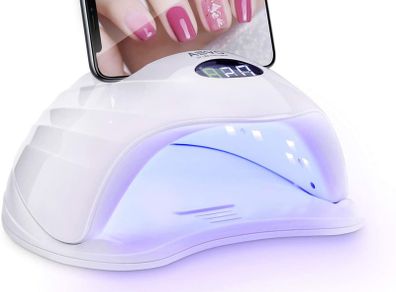 UV LED Nail Lamp, 48W Dual LED UV Lights for Curing Nail Polish Fast, Nail Dryer Light [Fast Drying] [Automatic Sensor & Digital Display] [5 Modes] [Professional Salon at Home]