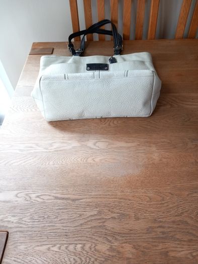 Coach Large Off White Black Trim Large Bag
