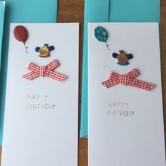 Birthday cards - clown (handmade)