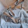 La Bottine Souriante Silver Heel Sandles Image 3
