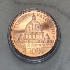 Vatican 20 Euro Copper Uncirculated Coin 2022 - Saint Peter's Basilica - Art and Faith