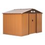 9 x 6FT Metal Shed Roofed Garden Shed Outdoor Storage Shed with Foundation Ventilation & Doors, Dark Grey (FREE POSTAGE) Image 2