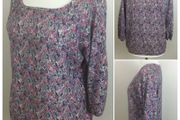 Fat Face Ladies 100% Cotton DITZY floral 3/4 Sleeve Jumper size 14