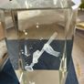 3D Inscribed Clarinet Glass Display Image 2