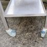 Stainless Steel 2 Tier Table On Caster Wheels With Handle Image 3