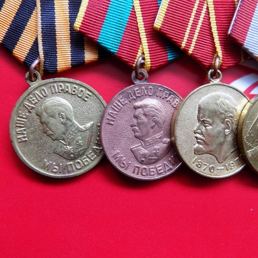 Group of 5 Russia/Soviet Military Medals.All Original Full Size Medals.