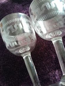 Antique Pair - c.1910 - Port or Sherry Glasses
