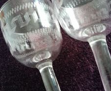 Antique Pair - c.1910 - Port or Sherry Glasses