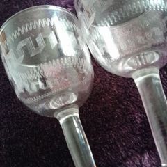 Antique Pair - c.1910 - Port or Sherry Glasses