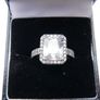 Vintage Sterling Silver 925 Timeless Elegance Halo CZ Ring size K - 5,52g Image 2