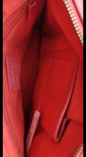 Oasis Orange 100% Real Leather 3 in 1 bag