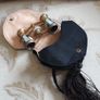 Antique Mother of Pearl Opera Glasses and Bag Image 3