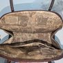 Brown Leather Bag - Crocodile effect Image 4