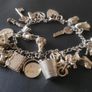 Vintage sterling silver padlock charm bracelet Image 3