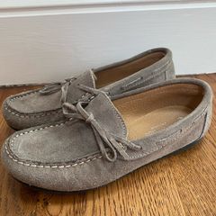 Grey Suede moccasin shoes