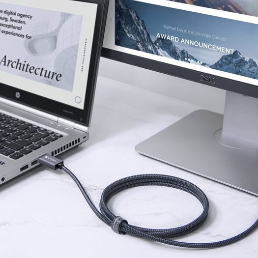 iVANKY 2M DisplayPort (Male) to HDMI (Male) 1080P Gold-Plated/Nylon-Braided Cable (Brand New/Warranty)