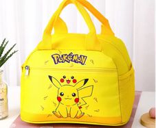 Pikachu Pokemon Insulated Work School Lunch Bag, Portable Lunch Box Storage Bag, Foldable Insulated Cooler Handbag,Perfect For Office School Picnic