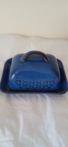 Denby Midnight Blue Butterdish (Boxed Style) with handle. Rare find.