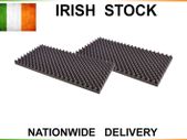 2x Acoustic Egg Panels 1000x500 Tiles Studio Sound Proofing Insulation Closed Cell Foam