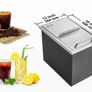 Stainless Steel Ice Cooler Commercial Ice Bin with Sliding Cover, 38.7 L Drop in Ice Chest Image 5