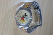 Vintage Disney Mickey Mouse Watch: Gold, Silver &amp; Steel