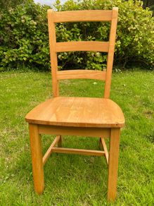 High back timber chairs solid wood heavy