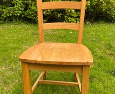 High back timber chairs solid wood heavy