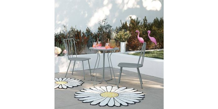 Cosco Table and Chair set 1 Table and 2 Chairs Metal Grey - 87815GRY1EUK
