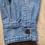 Men's  classic mid wash blue denim long sleeve shirt, XL Image 5