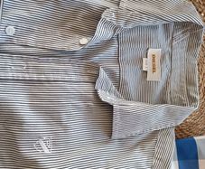 Men Diesel white grey striped shirt as new L