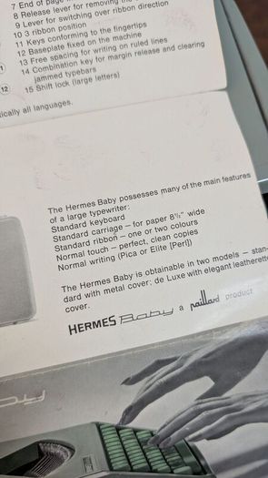 Vintage Hermes Baby typewriter