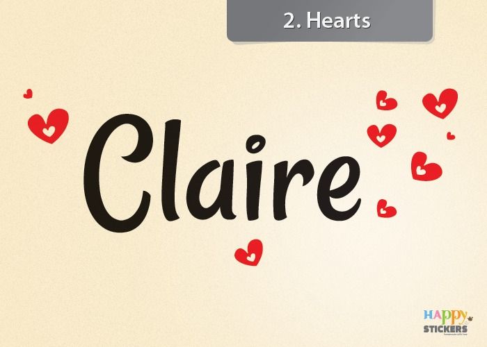 Personalized Name Wall Sticker For Girls / Vinyl Decal (Free Shipping)