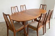 Vintage Nathan Mid Century Teak Extending Dining Table &amp; 6 Chairs