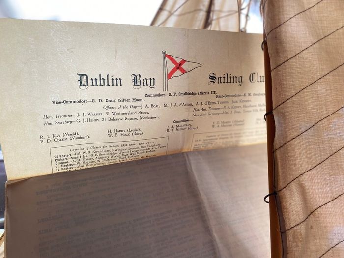 Dublin Bay Sailing Club Programme 1958