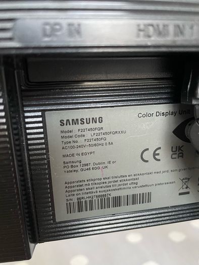 Monitor 22 inch samsung model F22T450FQR