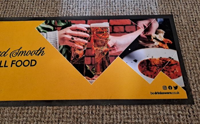 Large Cobra World Beer Bar Runner Bar Mat