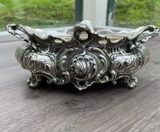Vintage Ornate Silver Plated Style Jardiniere Centrepiece with Removable Liner