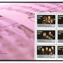 2007 Ireland RTE Performing Groups Booklet Pane featuring Haydn Quarter D-Dur Commemorative Stamp Mint Never Hinged (MNH). Hibernian HP178.
