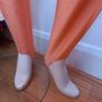 Vintage Peach Ski Pants Stirrup Leggings Image 2