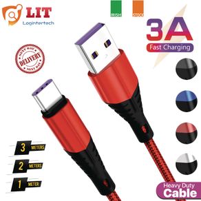 1/2/3 Meter USB-C Charging Lead For Samsung S9 S10+ S20+ Type C Charging Fast Charger Phone Cable Samsung