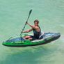 FREE EXPRESS SHIPPING Challenger Kayak, Man Inflatable Canoe with Aluminum Oars and Hand Pump Image 3