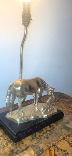 brass horse lamp