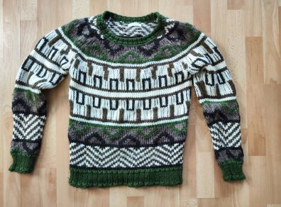 Jake's wool alpaca sweater jumper knitwear green size small S