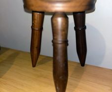 Three legged  hardwood stool