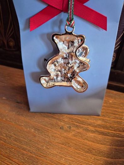 2019 Newbridge Silverware Christmas Bear Ornament, Silver Plated, Mint Condition, Original Packaging