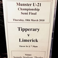 2010. Tipperary V Limerick Football Munster U-21. Championship Semi Final. DVD.