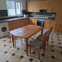 table and four chairs