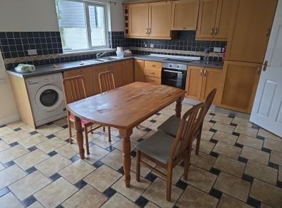 table and four chairs
